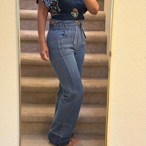 1970's N'est-Ce Pas? Denim Bell Bottom Iconic Jeans